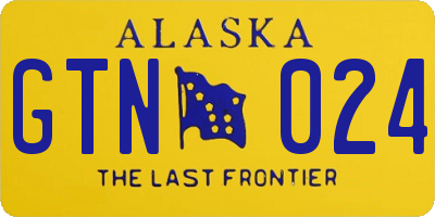 AK license plate GTN024