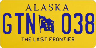 AK license plate GTN038