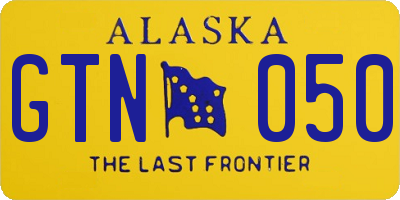 AK license plate GTN050