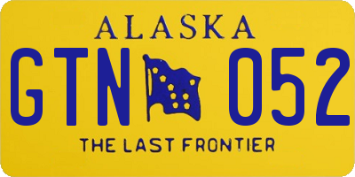 AK license plate GTN052