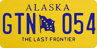 AK license plate GTN054