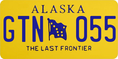 AK license plate GTN055