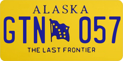AK license plate GTN057