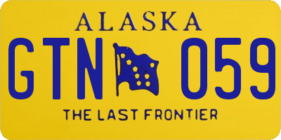 AK license plate GTN059