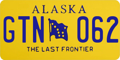 AK license plate GTN062