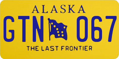 AK license plate GTN067