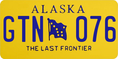 AK license plate GTN076