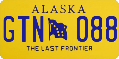 AK license plate GTN088