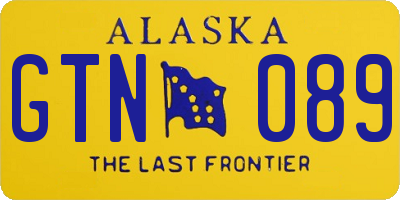 AK license plate GTN089