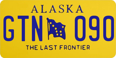 AK license plate GTN090