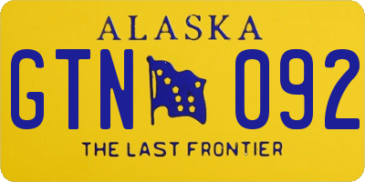 AK license plate GTN092