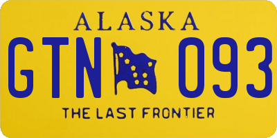 AK license plate GTN093
