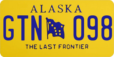 AK license plate GTN098