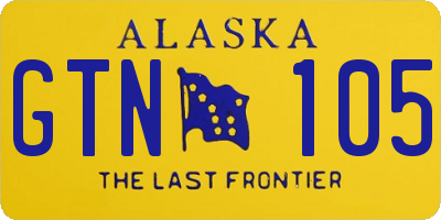 AK license plate GTN105