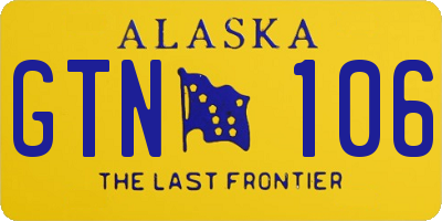 AK license plate GTN106