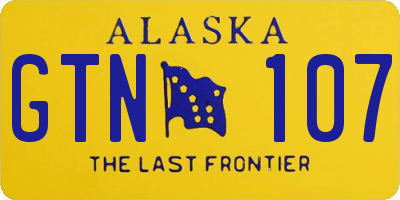 AK license plate GTN107