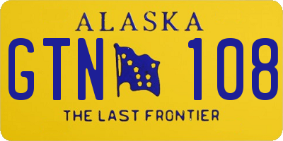 AK license plate GTN108