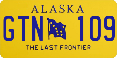 AK license plate GTN109