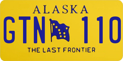 AK license plate GTN110