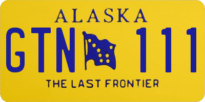 AK license plate GTN111