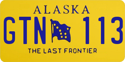 AK license plate GTN113