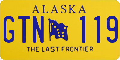 AK license plate GTN119