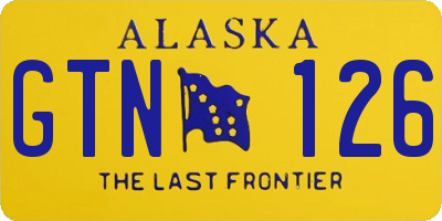 AK license plate GTN126