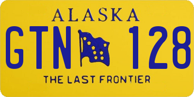 AK license plate GTN128