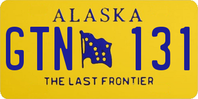 AK license plate GTN131