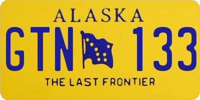 AK license plate GTN133