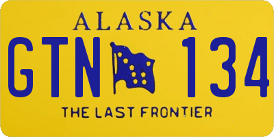 AK license plate GTN134