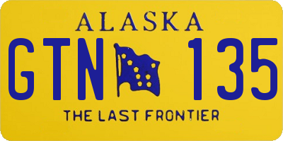 AK license plate GTN135