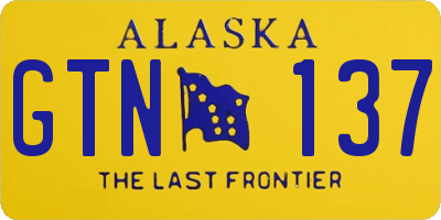 AK license plate GTN137