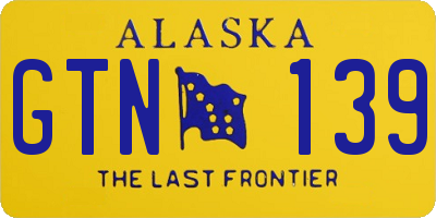 AK license plate GTN139