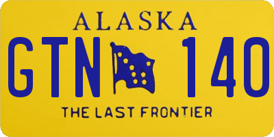 AK license plate GTN140