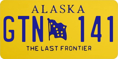 AK license plate GTN141