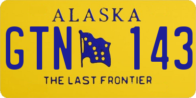 AK license plate GTN143