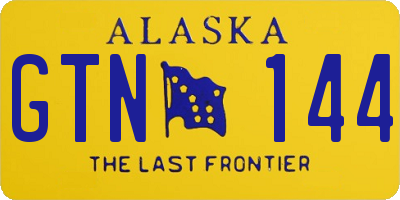 AK license plate GTN144