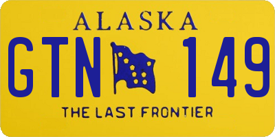 AK license plate GTN149