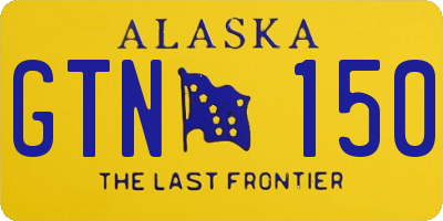 AK license plate GTN150