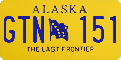 AK license plate GTN151