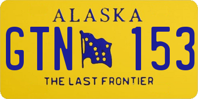 AK license plate GTN153