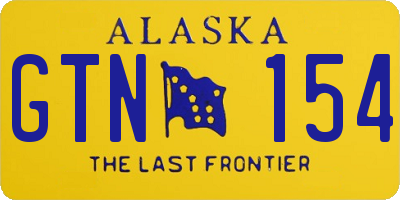 AK license plate GTN154