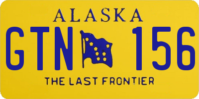 AK license plate GTN156