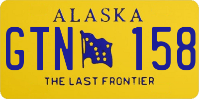 AK license plate GTN158