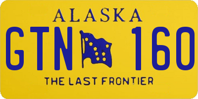 AK license plate GTN160