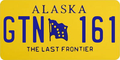 AK license plate GTN161