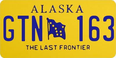 AK license plate GTN163