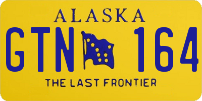 AK license plate GTN164