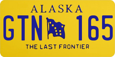 AK license plate GTN165